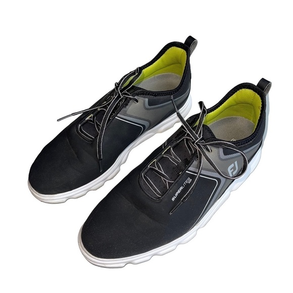 FootJoy Superlites XP Mens 9.5 Grey Lime Lightweight Spikeless Golf Shoes 58075 main image 9
